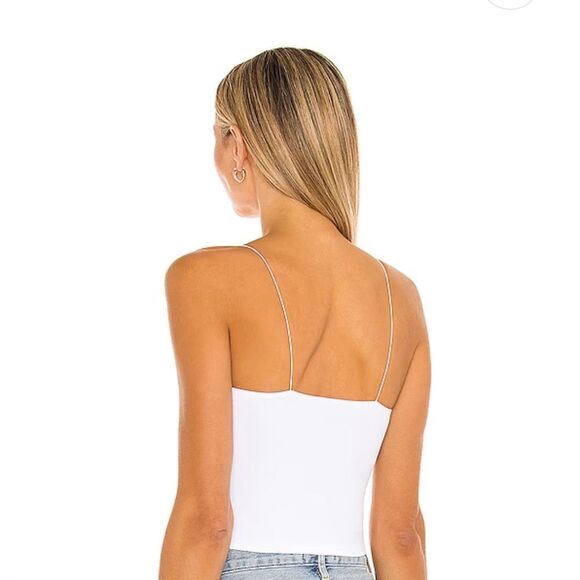 🌸 Free People Skinny Strap Seamless Brami Crop Top - Size XS/S - White - Picture 2 of 3